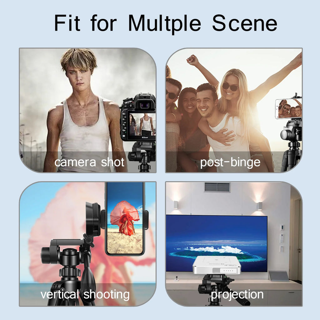 Professional Travel Tripod  Aluminum Tall 55” 140CM Stand With Quick Plates Mount Pan Head For Canon Nikon DSLR SLR Digital Camera