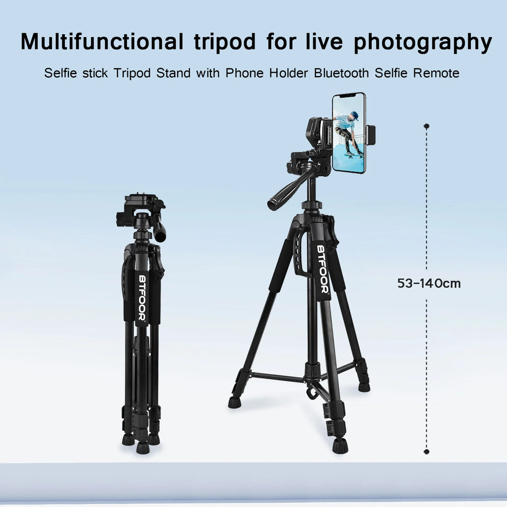 Professional Travel Tripod  Aluminum Tall 55” 140CM Stand With Quick Plates Mount Pan Head For Canon Nikon DSLR SLR Digital Camera