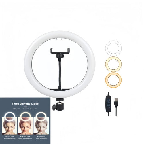 Dimmable LED Selfie Ring Light without Tripod 12inch Led Round Ring Light Photography Ringlight for Video Live Lamp